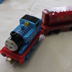 Thomas the Train and friends Thomas Engine pulling a Sodor Quarry Transport